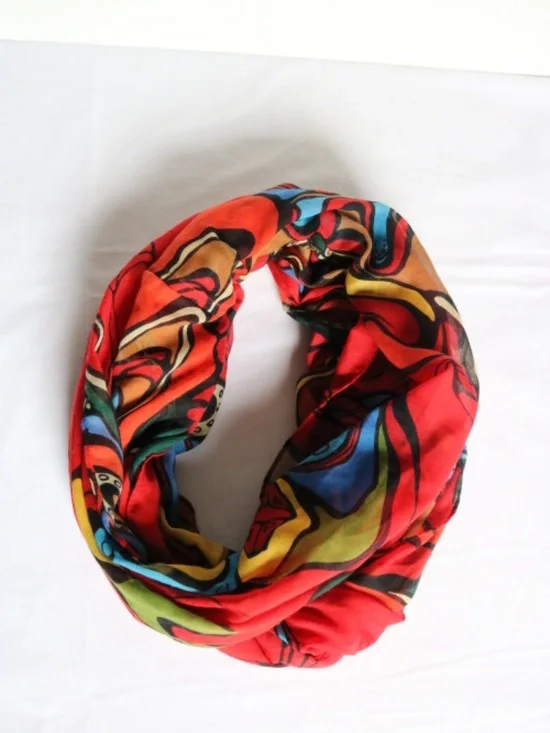 Oscardo Infinity Scarf Daphne Odjig Canadian Artist Indigenous Pow Wow Dancer - Picture 2 of 8